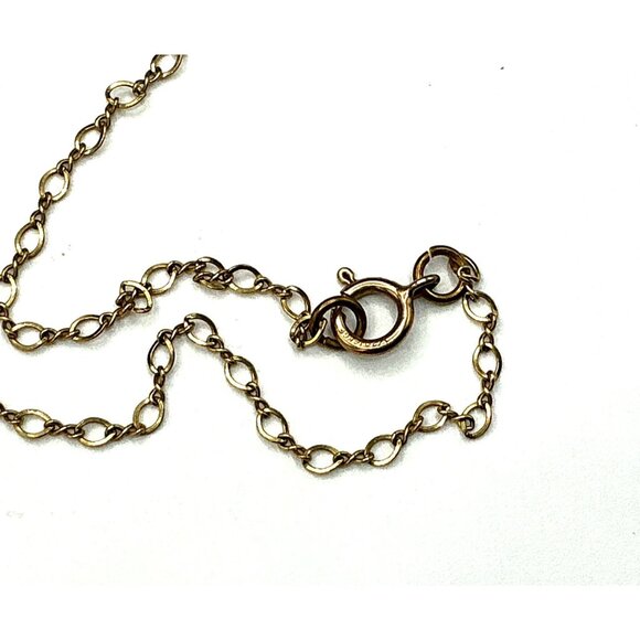 Gold 14Kt GF tone Lariat Necklace With Purple Beads and Heart Charm - Picture 3 of 5